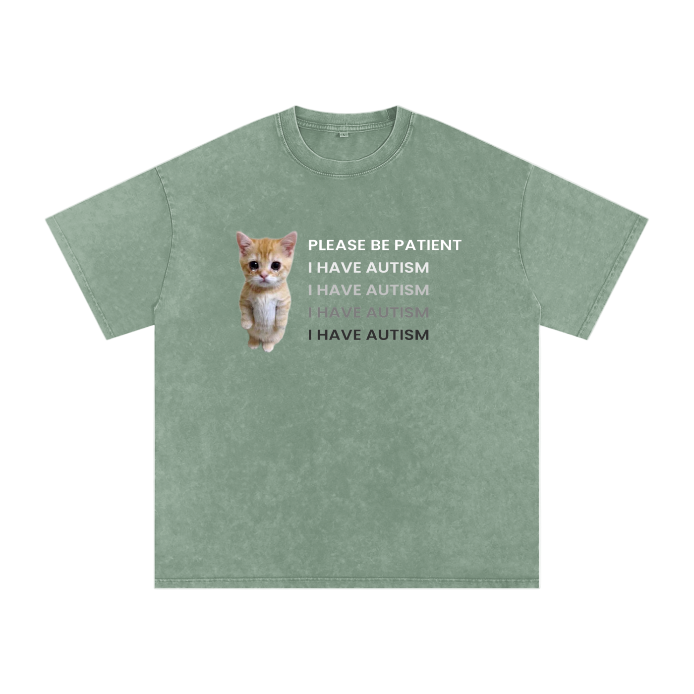 Please Be Patient - I Have Autism - Acid Wash Tee