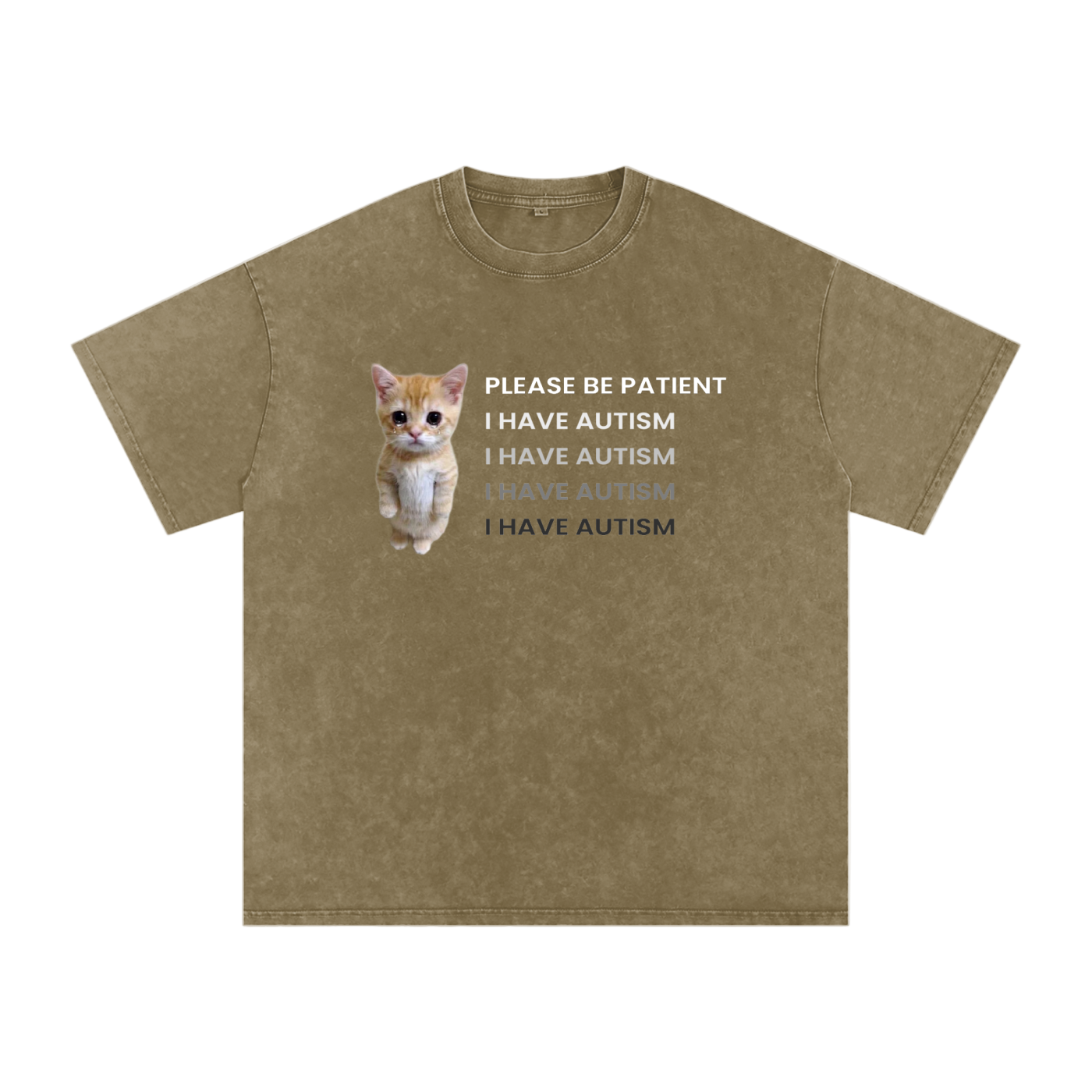 Please Be Patient - I Have Autism - Acid Wash Tee