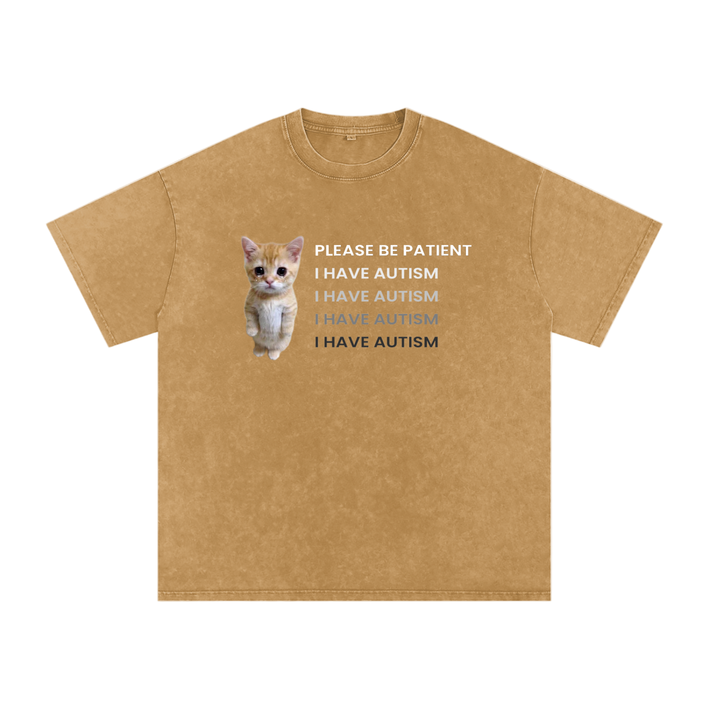 Please Be Patient - I Have Autism - Acid Wash Tee