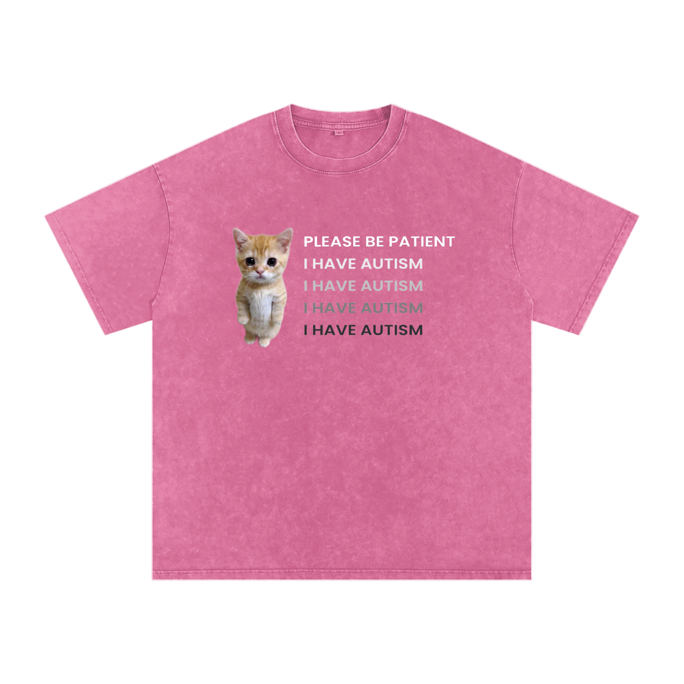 Please Be Patient - I Have Autism - Acid Wash Tee