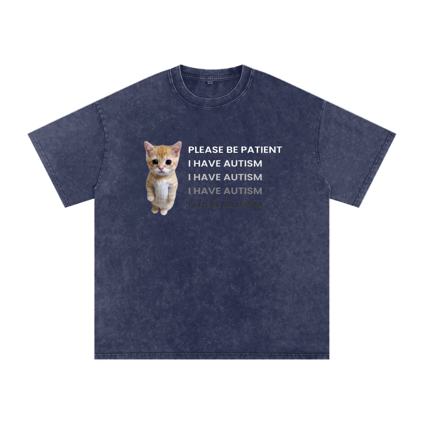 Please Be Patient - I Have Autism - Acid Wash Tee