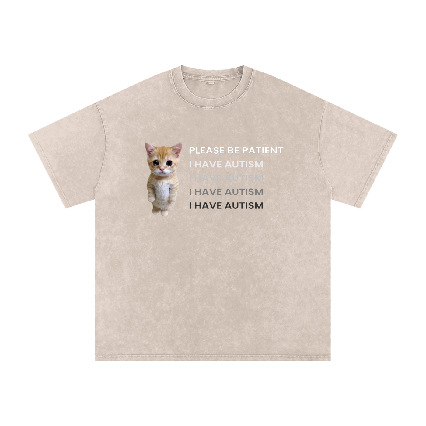 Please Be Patient - I Have Autism - Acid Wash Tee