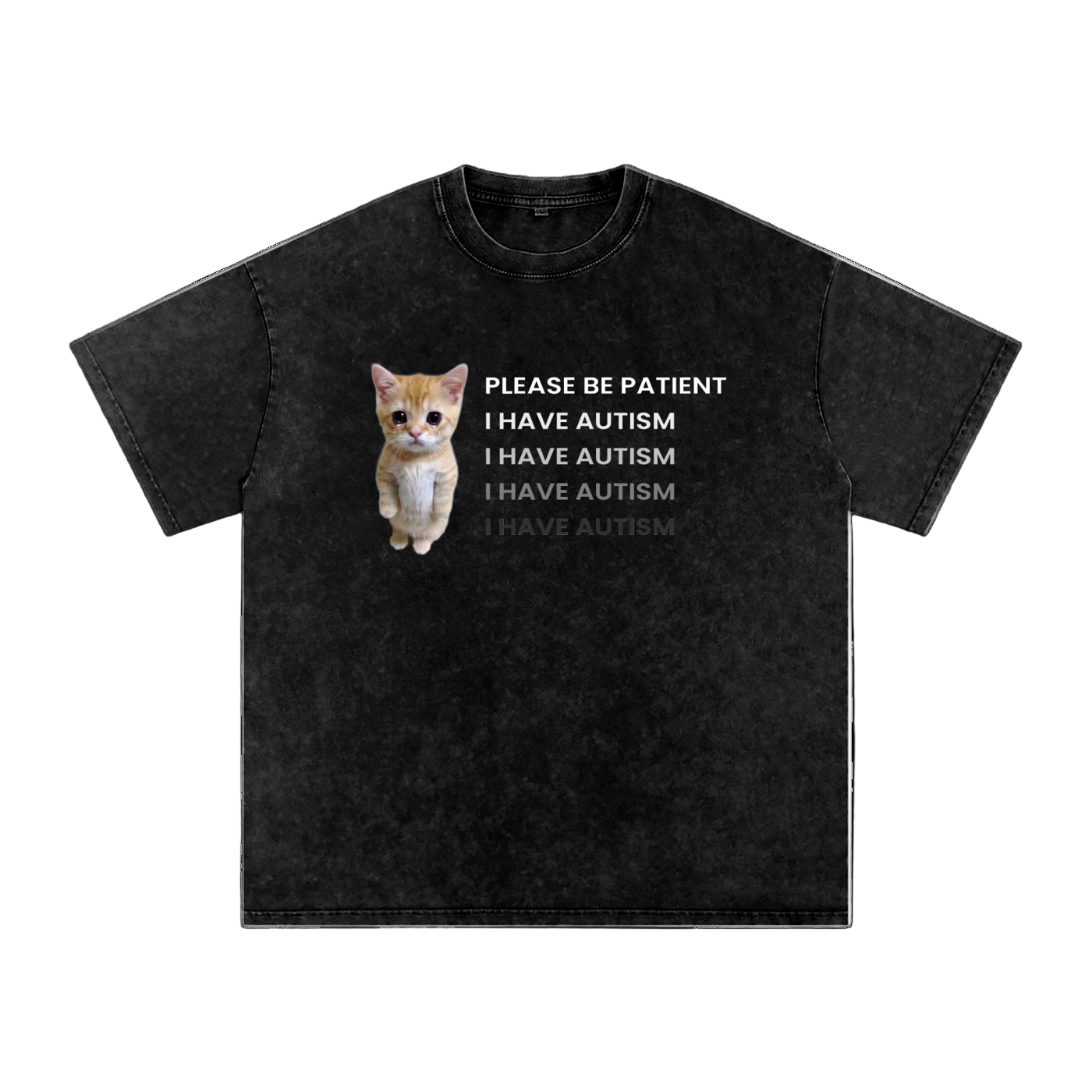 Please Be Patient - I Have Autism - Acid Wash Tee