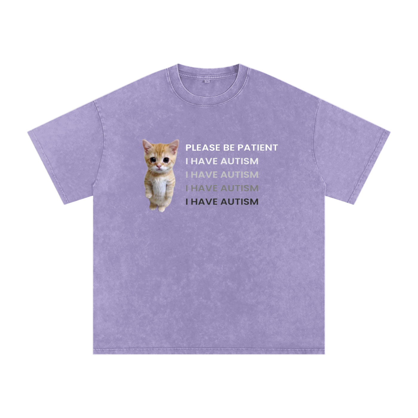 Please Be Patient - I Have Autism - Acid Wash Tee