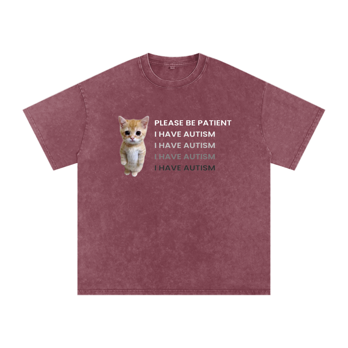 Please Be Patient - I Have Autism - Acid Wash Tee