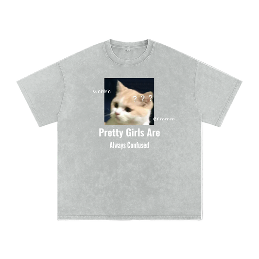 Pretty Girls Are Always Confused - Acid Wash Tee [USA]